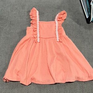 btween Coral Kids Dress with Ruffle Straps